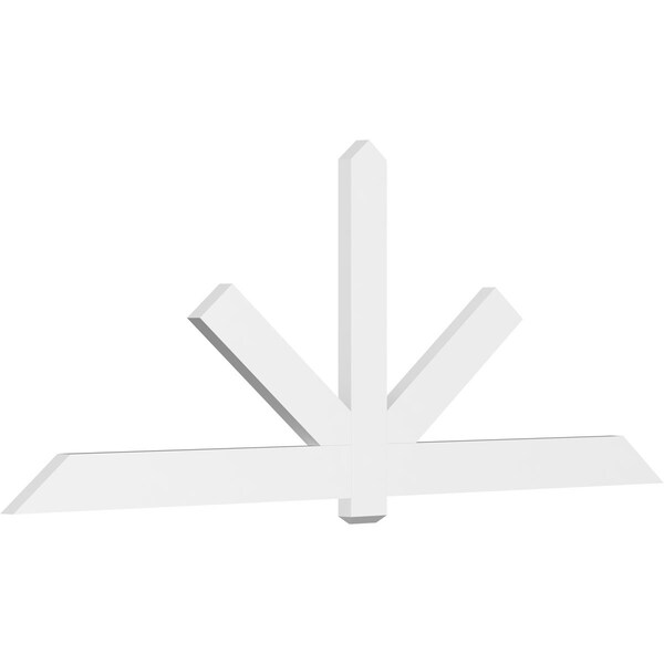 Ekena Millwork Kennewick Architectural Grade PVC Gable Bracket, 108"W x 40 1/2"H x 2"D x 6"F, 9/12 Pitch GBP108X41X0206KEN00 - main